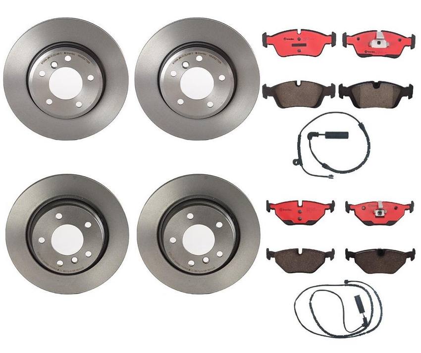 BMW Brembo Brake Kit - Pads & Rotors Front & Rear (300mm/294mm) (Ceramic) 34351164372 E46 325i